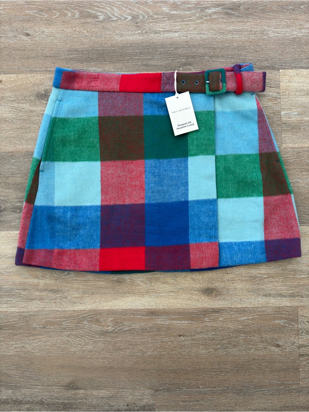 Free Assembly Plaid Mini Skirt Size 10 NWT